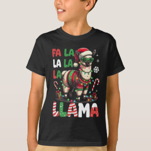 Fa La La Llama Funny Llama Christmas Animal Lover T-Shirt