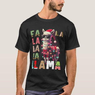 Fa La La Llama Funny Llama Christmas Animal Lover T-Shirt