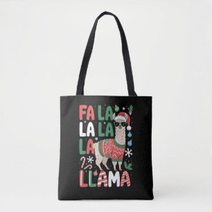 Fa La La Llama Funny Llama Christmas Animal Lover Tote Bag