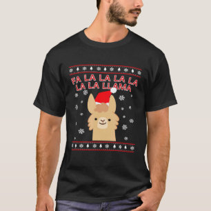Fa La La Llama Llamas Ugly Christmas T-Shirt