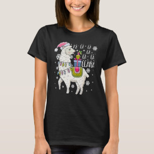 Fa La La Llama Santa Llama Christmas For Family 1 T-Shirt