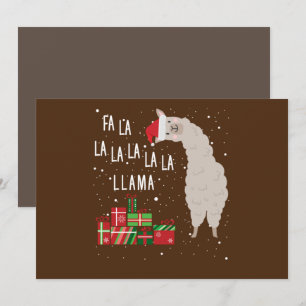 Fa La La Llama Shirt - Llama Christmas Invitation