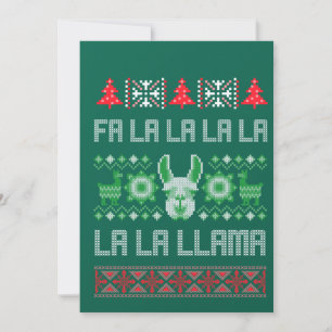 Fa La La Llama Shirt - Ugly Christmas Sweater Llam Invitation
