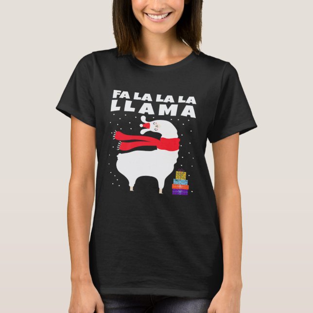 Fa La La Llama  Ugly Christmas Sweater Llama Premi (Front)