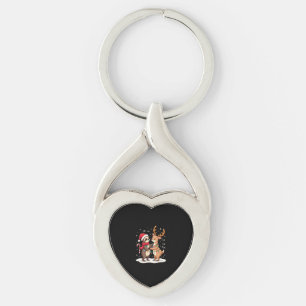 Fa La La Llama Xmas Lights Sloth Riding Llama Chri Key Ring