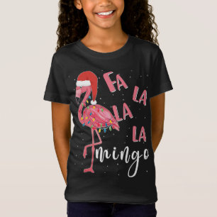 Fa La La Mingo Cute Flamingo Christmas Holiday Fla T-Shirt