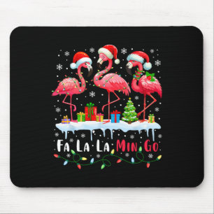 Fa La La Mingo Flamingo Christmas Tropical Xmas Tr Mouse Pad