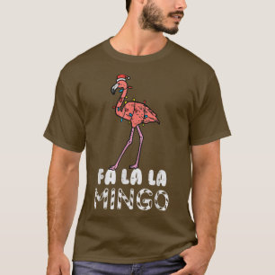 Fa La La Mingo Flamingo Funny Xmas PJs Christmas P T-Shirt