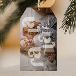 Fa La La Overlay Typography' Photo Christmas Gift Tags<br><div class="desc">Modern Photo Christmas Gift Tags. Design features the text Fa La La in a transparent typography,  overlaying a photograph of your choice. Simply add family name and viola!</div>