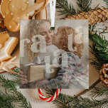 Fa La La Overlay Typography' Photo Christmas Glass Tree Decoration<br><div class="desc">Decorate your home with this holiday season with this modern Christmas Glass Ornament. Design features the text Fa La La in a transparent typography,  overlaying a photography of your choice. Simply add family name and viola!</div>