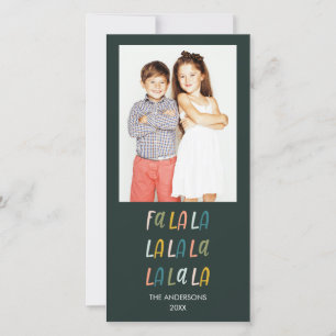 Fa La La   Pastel colours   Holiday Photo Cards