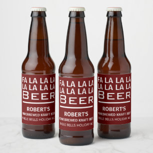"Fa La La" Personalised Beer Bottle Label