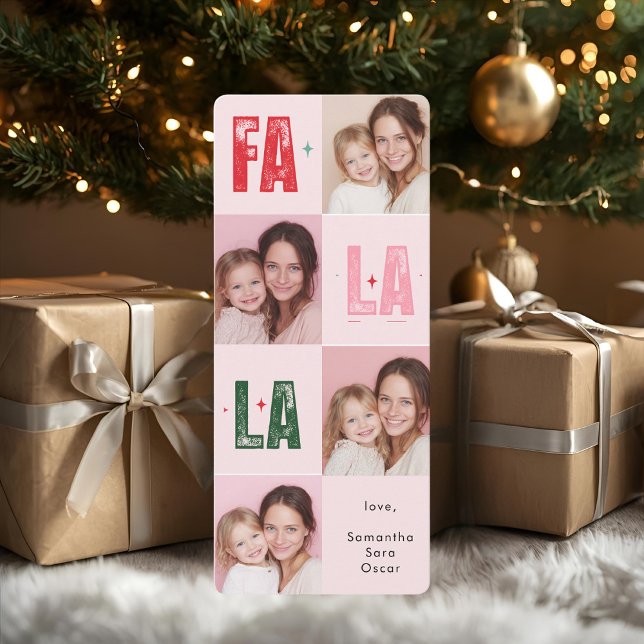 "Fa La La Photo Christmas Card | Pink & Festive  (Creator Uploaded)