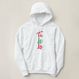 Fa La La Red and Green Christmas Hoodie