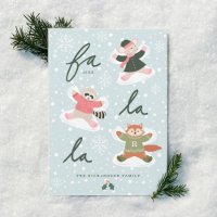 Fa La La Snow Angel Woodland Animals Fun Winter