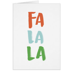 Fa La La White Greeting Card