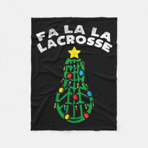 Fa La Lacrosse Funny Christmas Lax Player Goalie T Fleece Blanket
