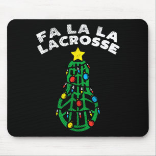 Fa La Lacrosse Funny Christmas Lax Player Goalie T Mouse Pad
