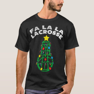 Fa La Lacrosse Funny Christmas Lax Player Goalie T T-Shirt