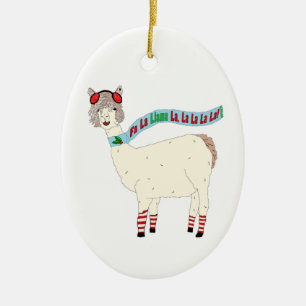 Fa La Llama La Christmas Ceramic Tree Decoration
