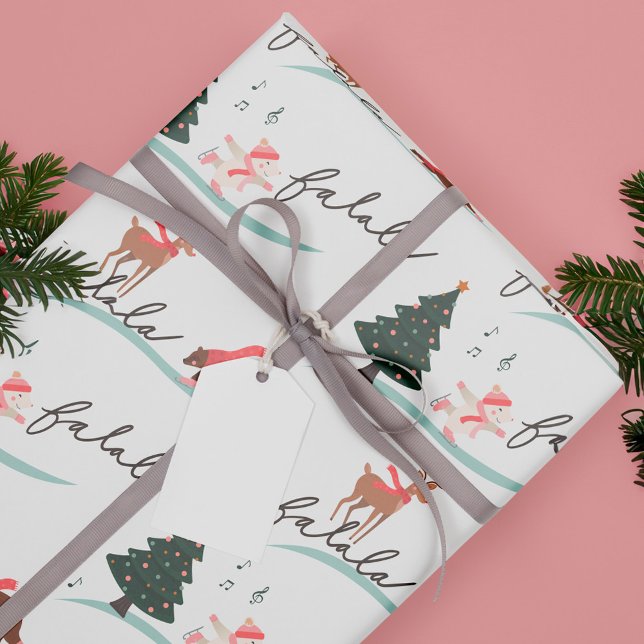 Fa La Winter Wonderland Forest Woodland Animals  Wrapping Paper (Fa La Winter Wonderland Forest Woodland Animals Wrapping Paper)
