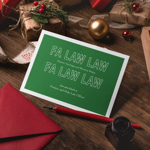 Fa Law Law Funny Lawyer Joke Christmas Holiday Card