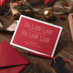 Fa Law Law Funny Lawyer Joke Christmas Holiday Card