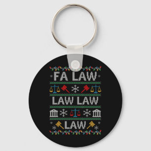 Fa Law Law Vintage Lawyer Ugly Christmas Sweater  Key Ring