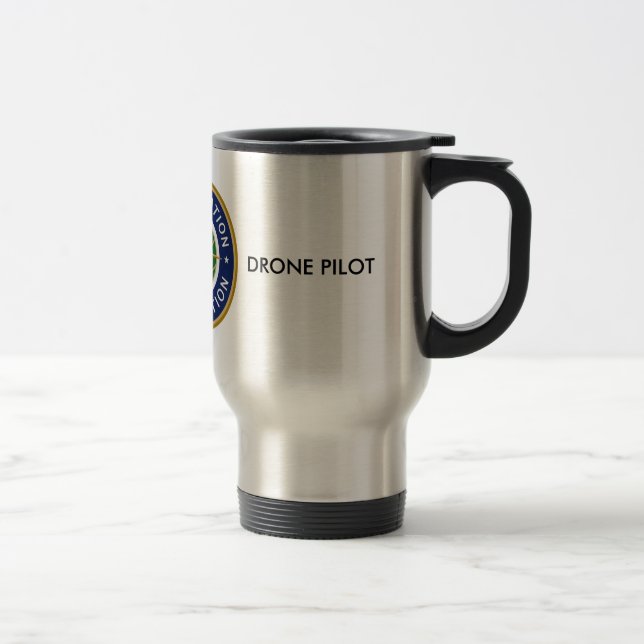 FAA CERTIFIED DRONE PILOT TRAVEL MUG (Right)