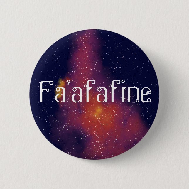 Fa'afafine Customisable Galaxy Identity 6 Cm Round Badge (Front)