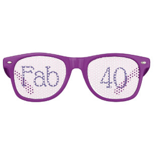 Fab 40th birthday Purple Retro Sunglass Retro Sunglasses