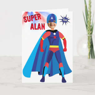 Fab Birthday Superhero USA Stunning Boy Amazing Card