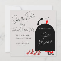 Fab Black Glam Fashionist Red Shoes Birthday Party