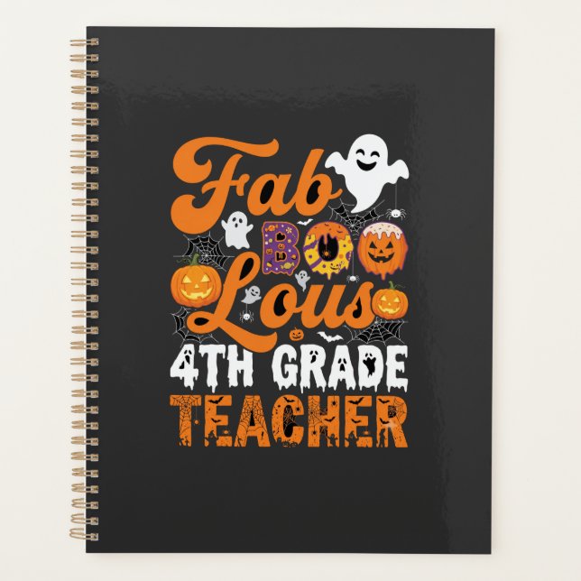 Fab-BOO-Lous 4th Grade Teacher Halloween Planner (Front)