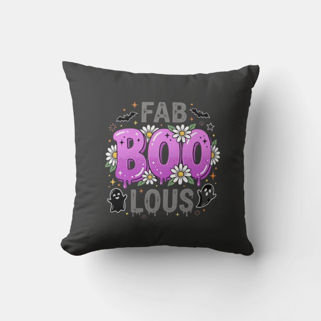 Fab Boo Lous Halloween Ghost Design_1 Cushion (Front)