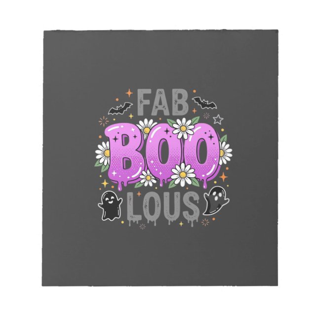 Fab Boo Lous Halloween Ghost Design_1 Notepad (Front)