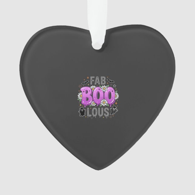 Fab Boo Lous Halloween Ghost Design_1 Ornament (Front)