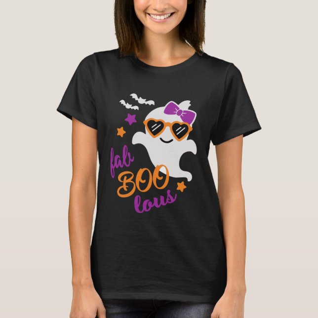 Fab Boo Lous Halloween Ghost T-Shirt (Front)
