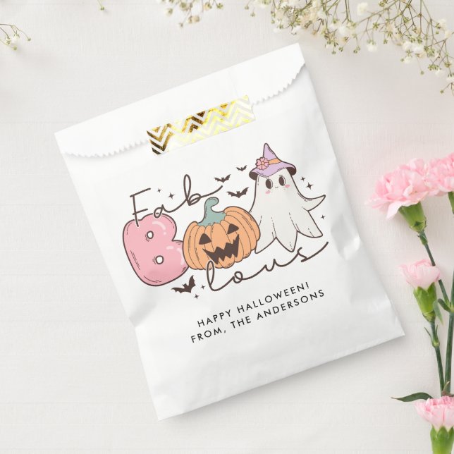 Fab-boo-lous Retro Groovy Halloween Favour Bags (Sealed)