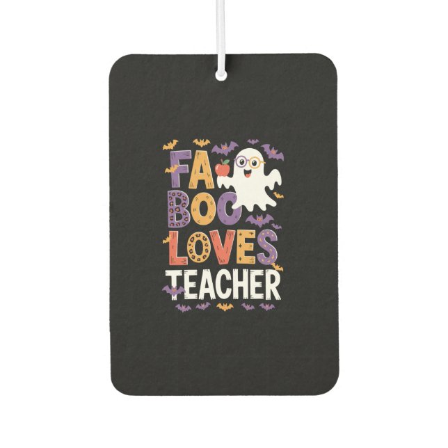 Fab Boo Lous Retro Halloween Car Air Freshener (Front)