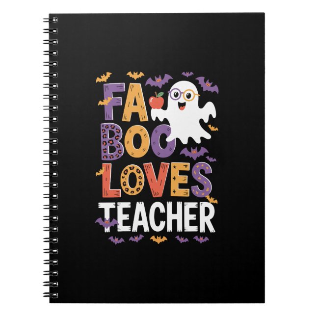 Fab Boo Lous Retro Halloween Notebook (Front)