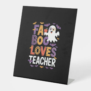 Fab Boo Lous Retro Halloween Pedestal Sign