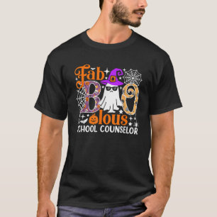 Fab Boo Lous School Counsellor Funny Halloween Cos T-Shirt