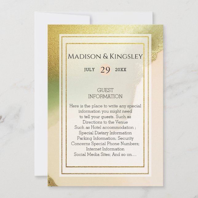 Fab Chartreuse 🤵 Bold & Stylish Budget Wedding Invitation (Front)