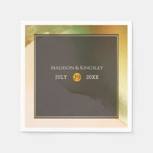 Fab Chartreuse 🤵 Bold & Stylish Budget Wedding Napkin