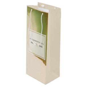Fab Chartreuse 🤵 Bold & Stylish Budget Wedding Wine Gift Bag