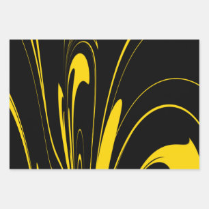 Fab Design Bumble Bee Colours Wrapping Paper Sheet
