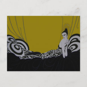 Fab Fashion Plate ~ Postcard French Vintage