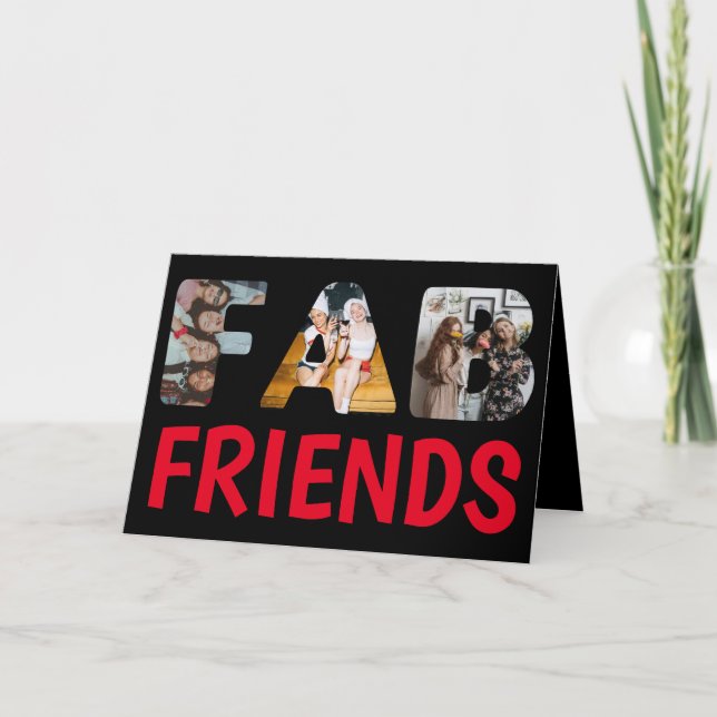 Fab Friends Girl's Gang Sentimental 4 Photo Card (Front)