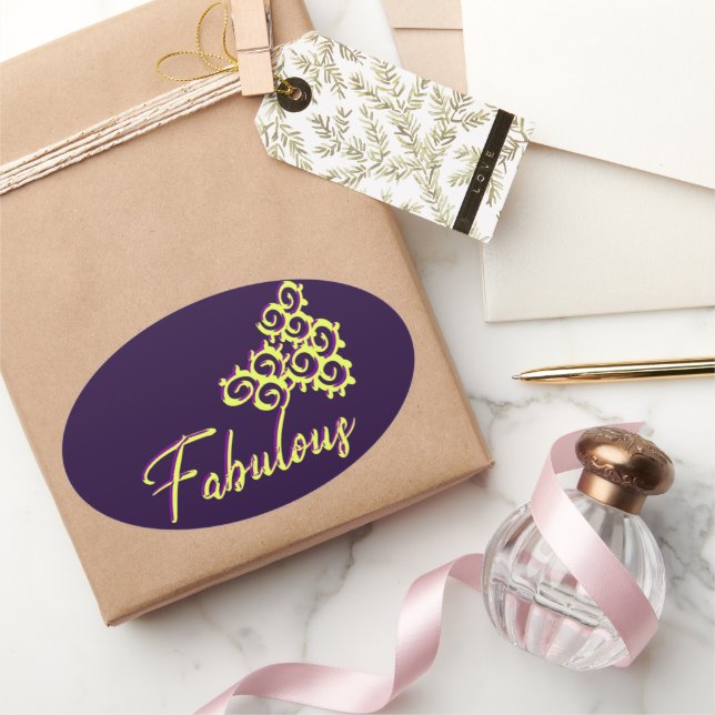 Fab Iz, As Fab Duz   Oval Sticker (Gifting)
